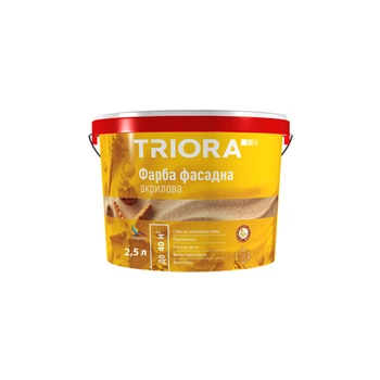 Фасадная краска акриловая Triora белая 2,5 л
