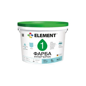 Интерьерная краска Element 1 матовая белая 5 л