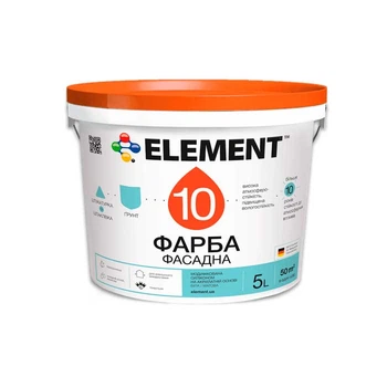 Фасадная краска силиконовая Element 10 5 л белый