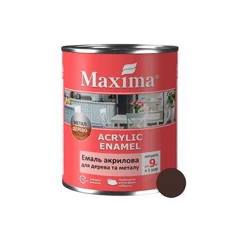 Эмаль акриловая для дерева и металла Maxima шоколад 0,75 л