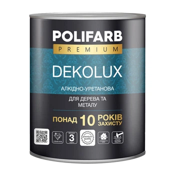 Эмаль алкидно-уретановая Polifarb DekoLux белая 0,7 кг