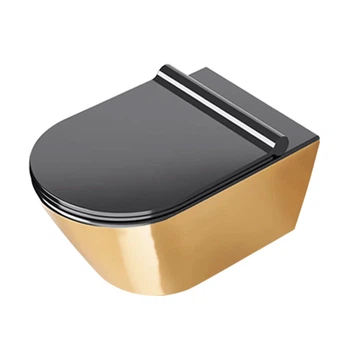 Унитаз подвесной Catalano Zero 1VS55NRNO Newflush gold/black