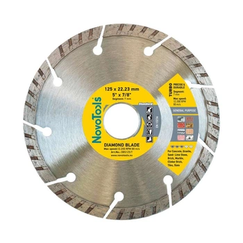 Круг алмазный NovoTools Standard DBS125/T Turbo Wave 125*7*22,23 мм