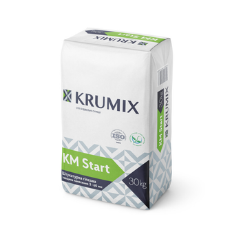 Штукатурка стартова Krumix KM Start гіпсова 30 кг