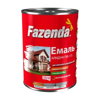 Эмаль алкидная Fazenda ПФ-115 красная 2,8 кг