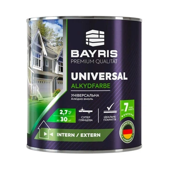 Эмаль алкидная Bayris универсальная белая 2,7 кг