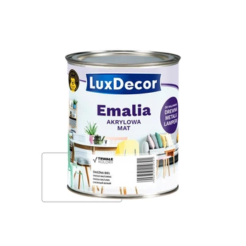 Емаль акрилова LuxDecor матова біла 0,75 л