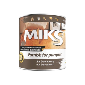 Лак паркетный акрил-уретановый Miks Color шелковисто-матовый 2,5 л