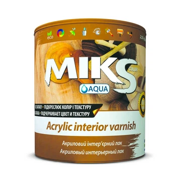 Лак интерьерный Miks Color акриловый полуматовый 10 л