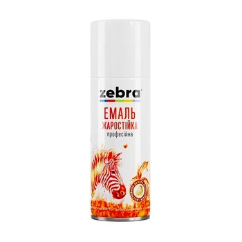 Эмаль аэрозольная ZEBRA жаропрочная 90 черная 400 мл