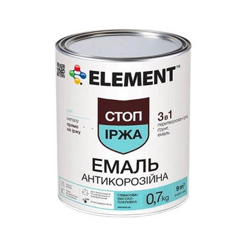 Эмаль антикоррозионная Element 3 в 1 Стоп ржавчина графит 0,7 кг
