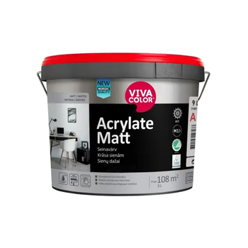 Интерьерная краска акрилатная Vivacolor Acrylate Matt А 9 л біла