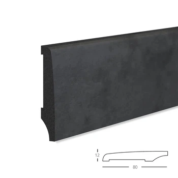 Плинтус MARCO decor SPC 8012-708 темный бетон 80*2500 мм
