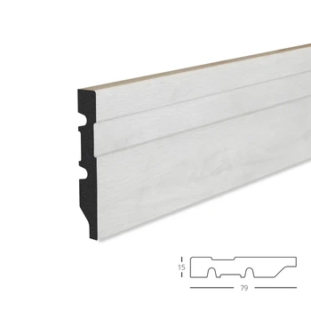 Плинтус MARCO decor SPC 7915-278 ясень белый 79*2500 мм