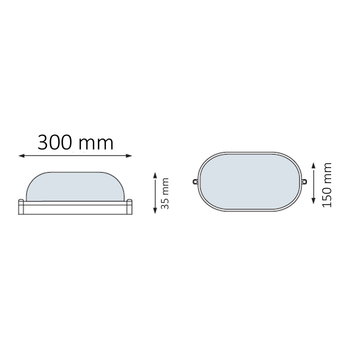 Светильник Horoz Electric 071-015-0036 LED 36W 6400K IP65 овальный