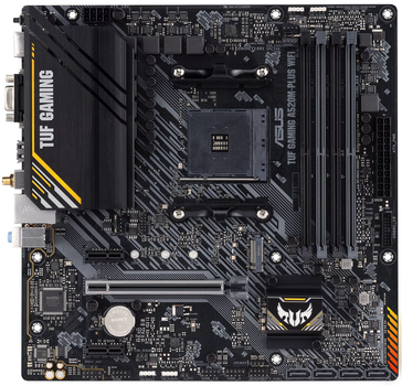 Материнська плата Socket_AM4 Asus TUF Gaming A520M-PLUS WIFI (mATX, A520, DDR4, 128Gb, Wi-Fi, Bluetooth)
