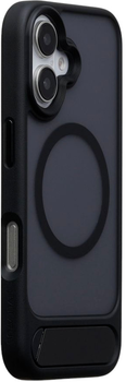Etui Evelatus Rubber Coated MagSafe With Stand Case do Apple iPhone 16 Black (EVEAPP16RMSCB)