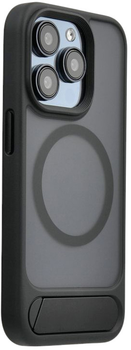 Etui Evelatus Rubber Coated MagSafe With Stand Case do Apple iPhone 16 Pro Black (EVEAPP16PRMSCB)