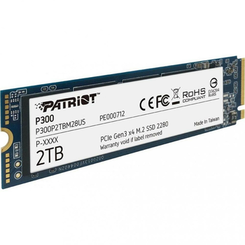 Накопичувач Patriot P300 2TB M.2 2280 NVMe PCIe 3.0 x4 (P300P2TBM28)
