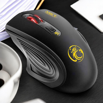 Мышь компьютерная iMICE E-1800 Black беспроводная бесшумная 1600 DPI