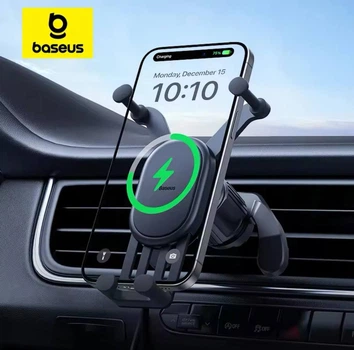 Держатель в авто с беспроводной зарядкой Baseus Stable Gravitational Wireless Charging Car Mount Pro 15W