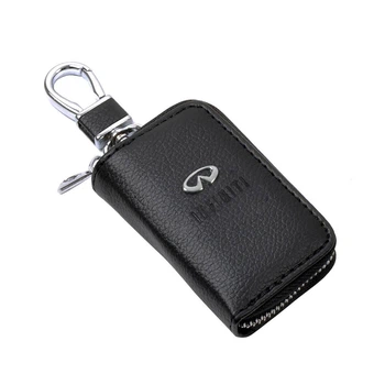 Ключница с логотипом авто INFINITI | чехол для ключей из кожи