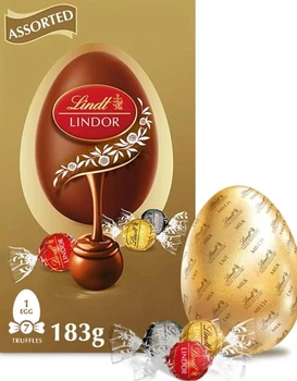 Пасхальний набір шоколадне яйце і 7 цукерок Lindt Lindor Assorted Easter Egg 183г