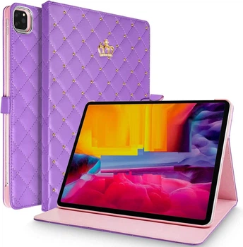 Чехол LuxuryFlip для Apple iPad Air 11 (2026) с короной Purple