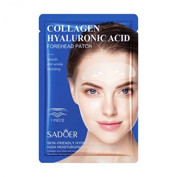 Патч гідрогелевий для лоба SADOER Collagen Hyaluronic Acid Forehead Patch, патч від зморшок для чола, 10 г