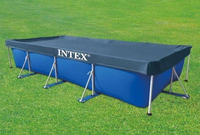 Защитный тент Intex 28039 чехол накрытие для каркасного прямоугольного бассейна 450 х 220 см
