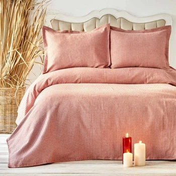 Покрывало с наволочками Karaca Home - Cally Kiremit 230x240 см Красный