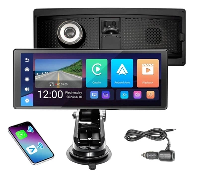 ЖК Монитор 6.86" в машину с видеорегистратором, Android Auto и CarPlay T103 - дисплей в USB на торпеду
