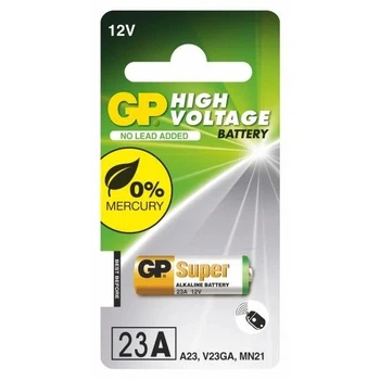Батарейка лужна GP Super Alkaline High Voltage 23AF-U1 (23A/MN21), 12V, блістер 1шт