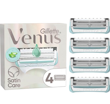 Картриджі змінні для гоління жіночі (касети леза) Venus Satin Care 4 шт.