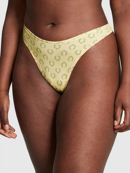 Женские трусики Victoria's Secret (2163389432559) стринги Logo Cotton Thong S желтые
