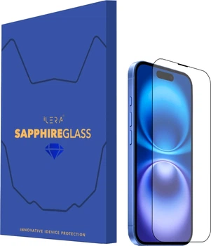 Захисне скло iLera Sapphire Ultra + Glass для Apple iPhone 16 Black (iLSPDL+16)