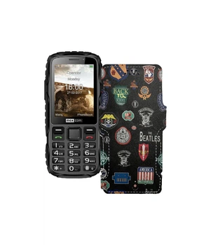 Чохол-книжка з екошкіри для телефону Maxcom MM920 Бітлз