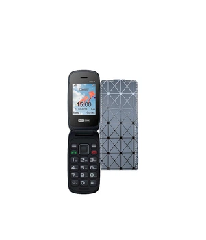 Чохол-флип з екошкіри для телефону Maxcom MM817 Сірий ромб
