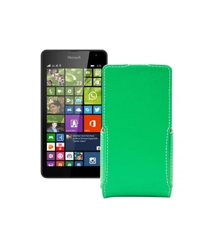 Чохол-флип з екошкіри для телефону Microsoft Lumia 540 Зелений