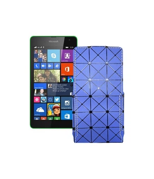 Чохол-флип з екошкіри для телефону Microsoft Lumia 535 Синій ромб
