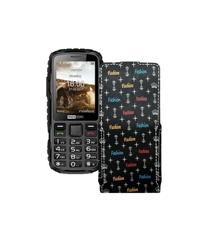 Чохол-флип з екошкіри для телефону Maxcom MM920 Фешн чорний