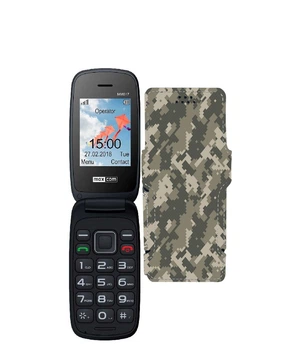 Чохол-книжка з екошкіри для телефону Maxcom MM817 Хаки-зелений