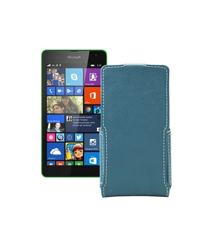 Чохол-флип з екошкіри для телефону Microsoft Lumia 535 Тм. Бірюзовий