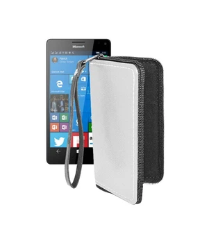 Чохол-гаманець з екошкіри для телефону Microsoft Lumia 950 XL Білий