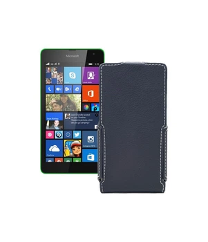 Чохол-флип з екошкіри для телефону Microsoft Lumia 535 Чорний матовий