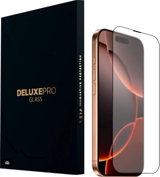 Захисне скло iLera Deluxe Frosted Glass для Apple iPhone 16 PRO MAX Black (iLFrDL16PRMAX)