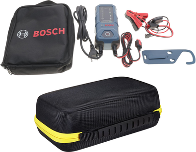 Набір Зарядний пристрій Bosch C40-Li (6 В / 12 В) (для акум. ємністю від 1.2 Аг до 120 Аг) 5 A (0 189 921 040) + Чохол (твердий футляр) RCS для зберігання аксесуарів/дротів/Powerbank Baseus (універсальний чохол) (RCS0003)