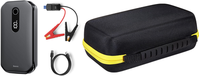 Набір Пусковий пристрій Baseus Super Energy Pro Car Jump Starter 1000 A 12000 mAh (CRJS03-01) + Чохол (твердий футляр) RCS для зберігання аксесуарів/дротів/Powerbank Baseus (універсальний чохол) (RCS0003)