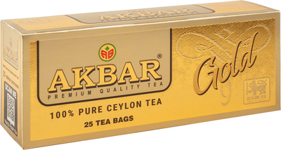 Чай чорний пакетований Akbar Gold 25х2 г (5014176014575)
