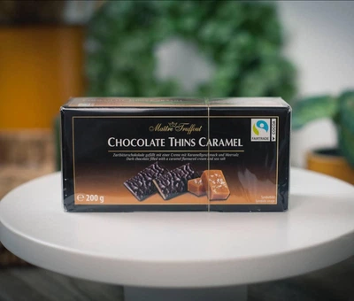 Шоколадные пластинки с карамелью Chocolate Thins Caramel 200 гр